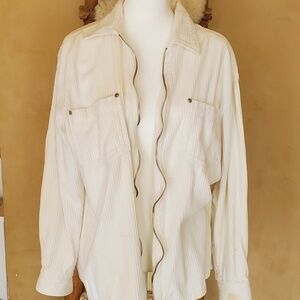Sonoma White corduroy zipper jacket